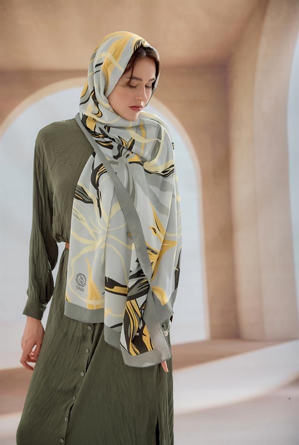 GRİ YAQA BLOSSOM PREMIUM ŞAL