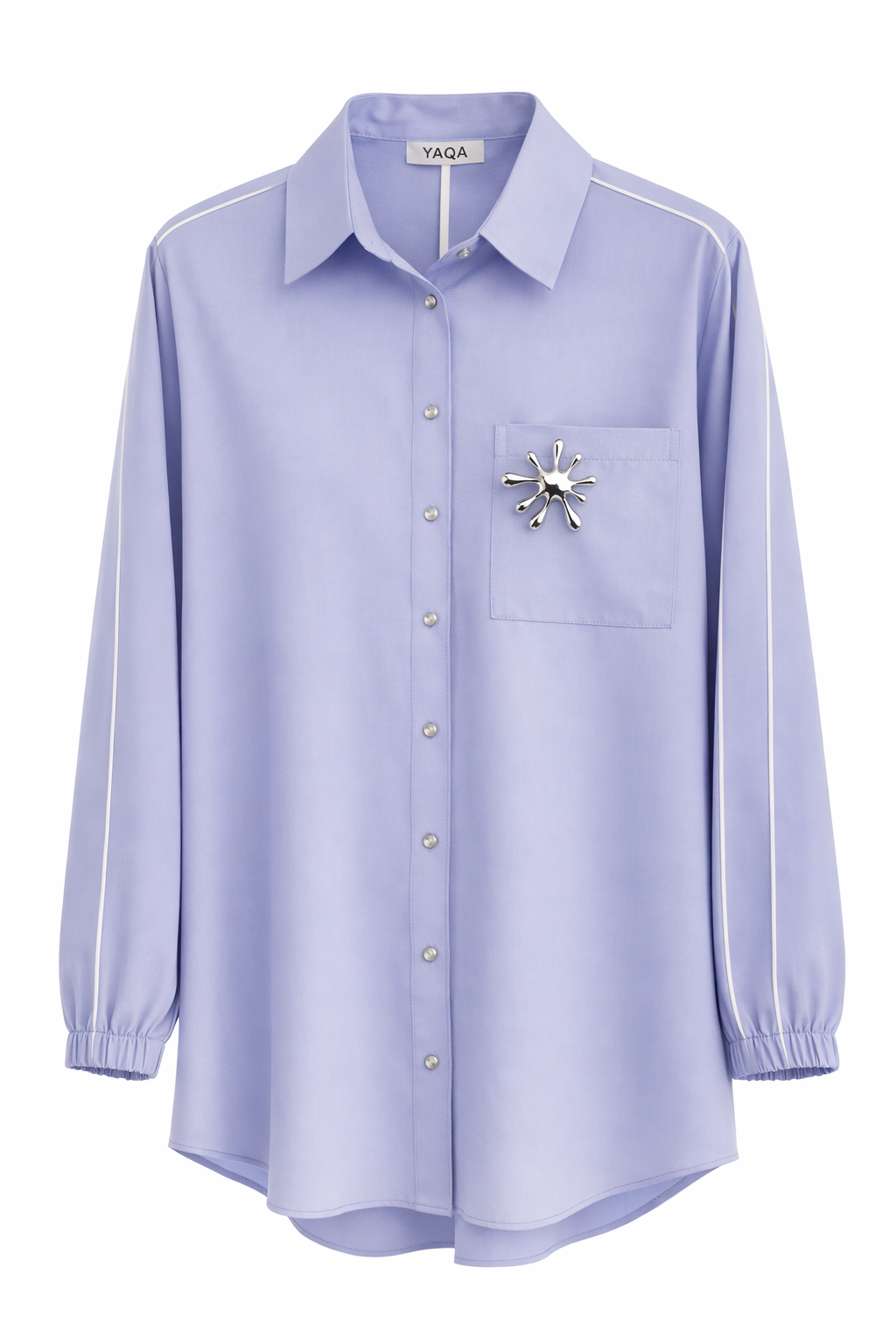 AKSEUAR DETAYLI BİYELİ GÖMLEK