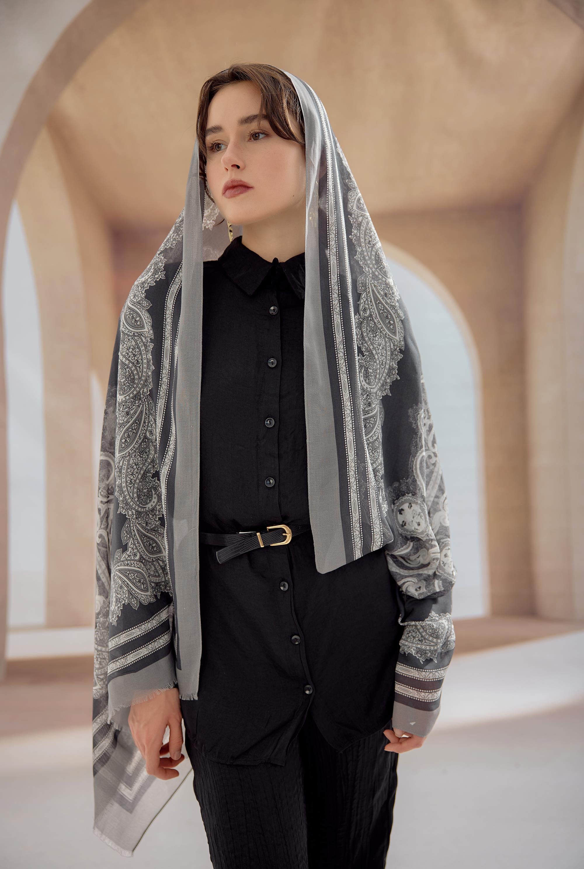 ANTRASİT ETHNIC ŞAL