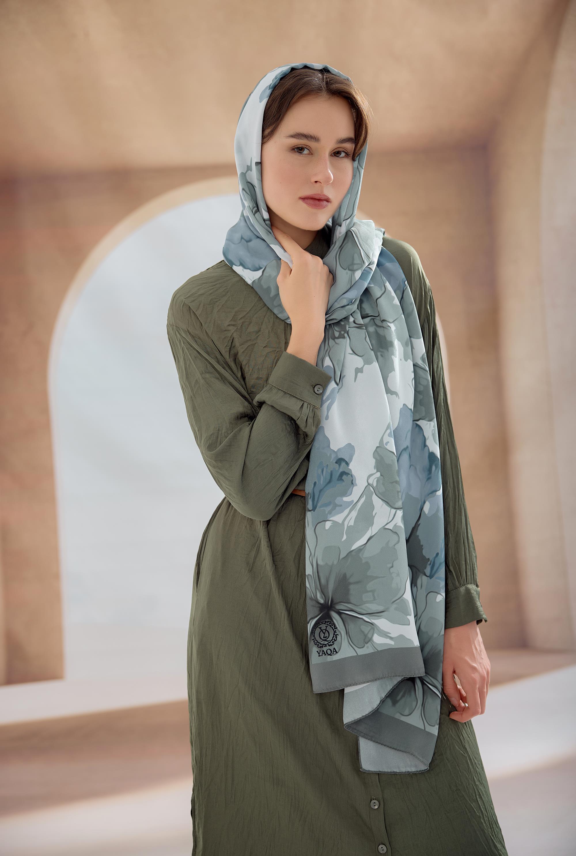 ANTRASİT FLOWER ŞAL