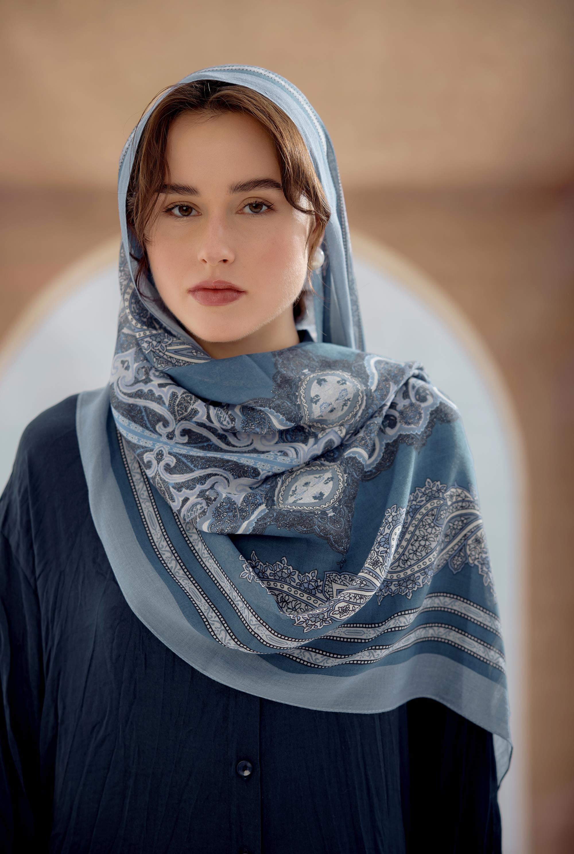 INDIGO YAQA ETHNIC ŞAL