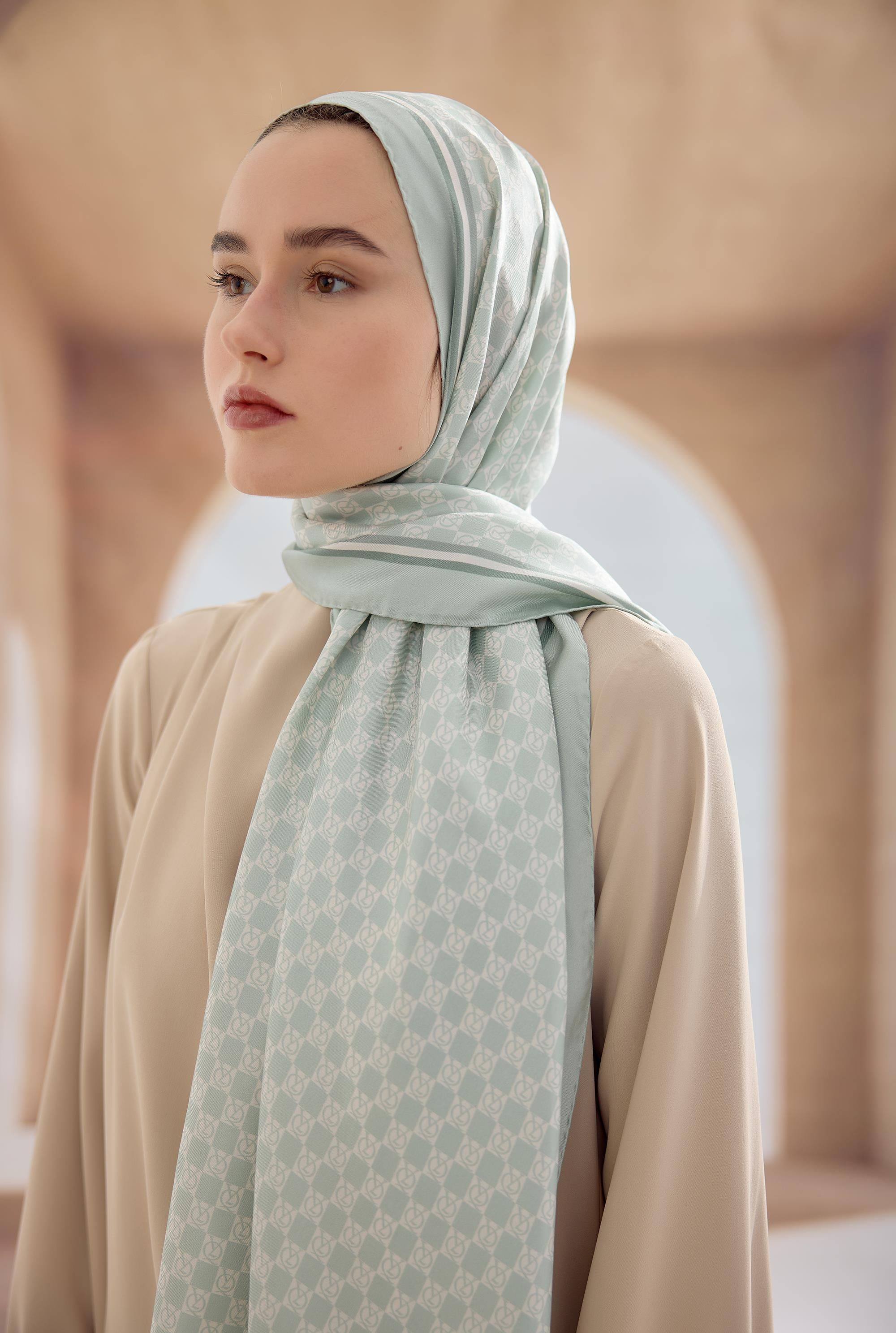 MİNT DAMA İPEK ŞAL