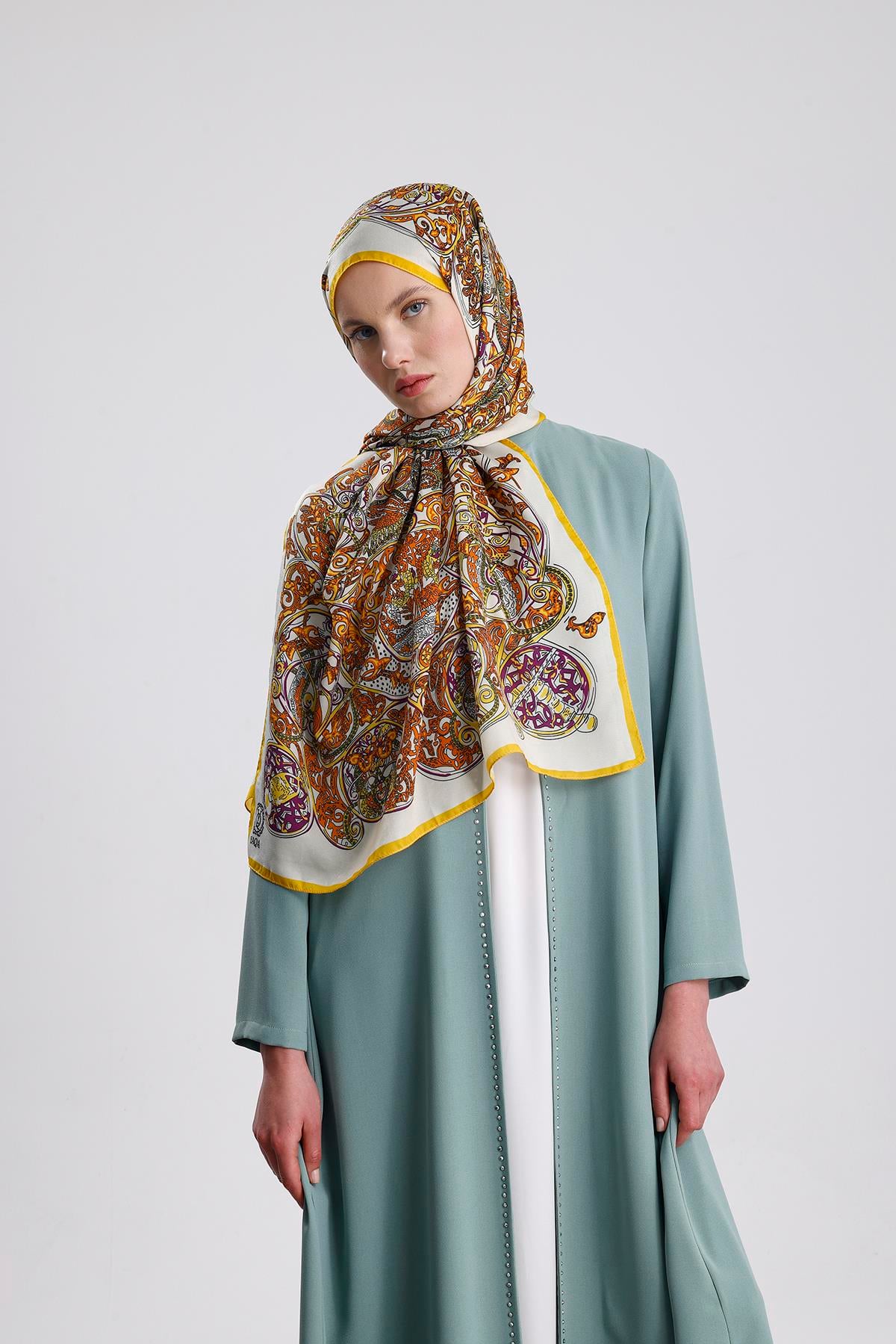 SARI RETRO TİBET ŞAL