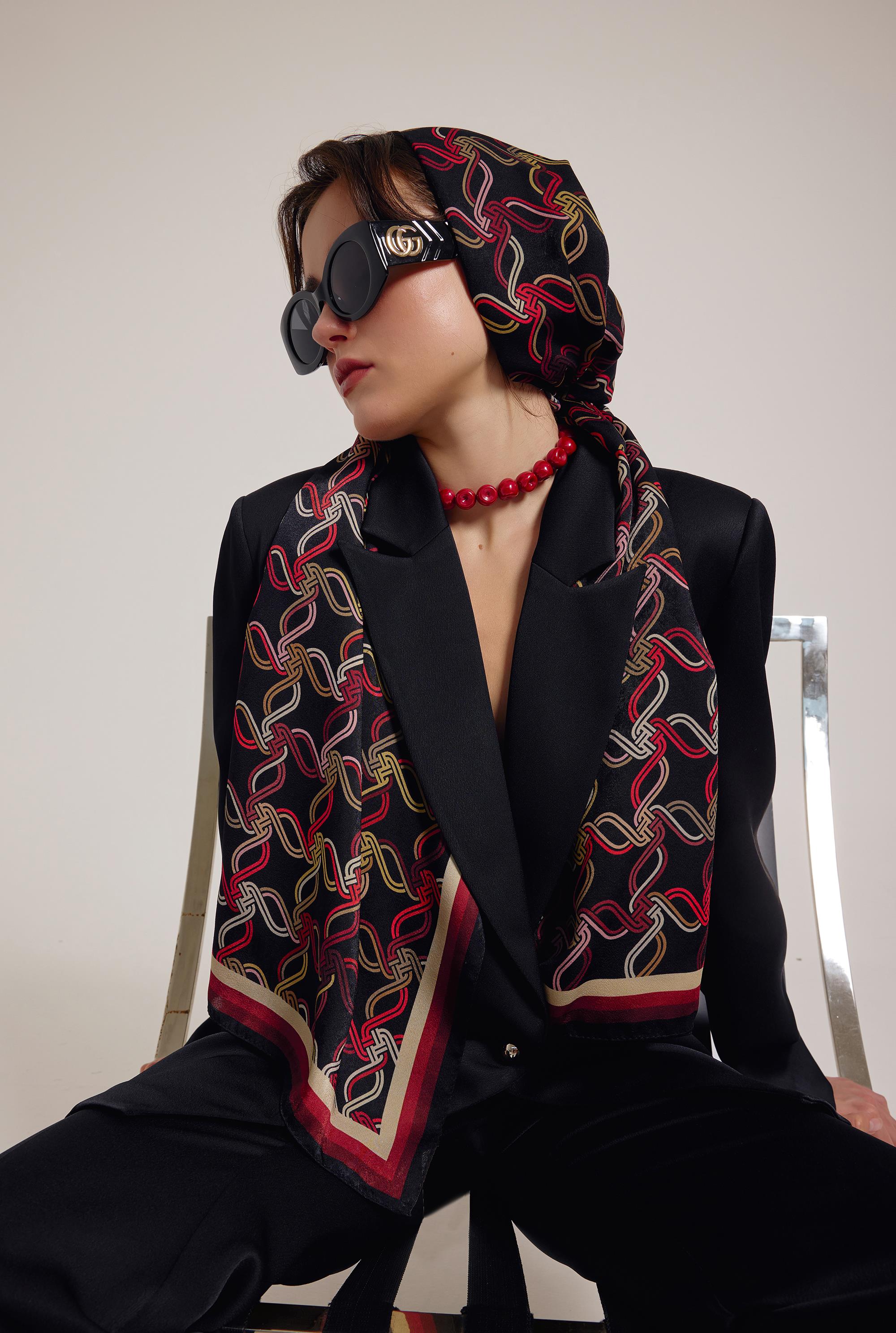 SİYAH BORDO RING ŞAL