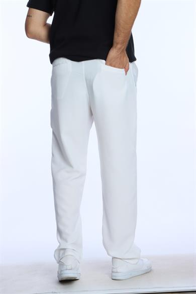 Ars 1225 Lastikli Keten Baggy Beyaz