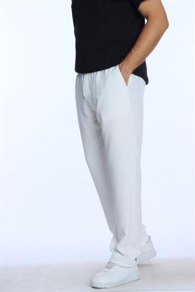 Ars 1225 Lastikli Keten Baggy Beyaz