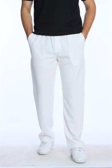 Ars 1225 Lastikli Keten Baggy Beyaz