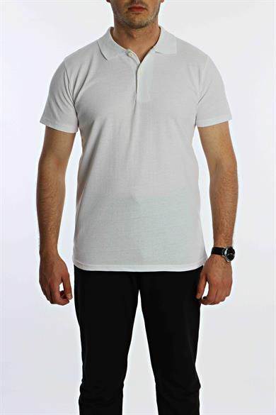Betep Polo Yaka Tşört Beyaz