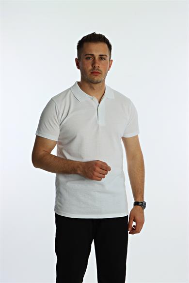 Betep Polo Yaka Tşört Beyaz