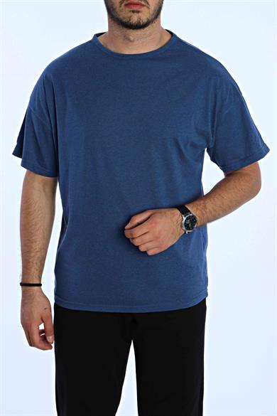 Düz Eko Oversize Tşört Lacivert