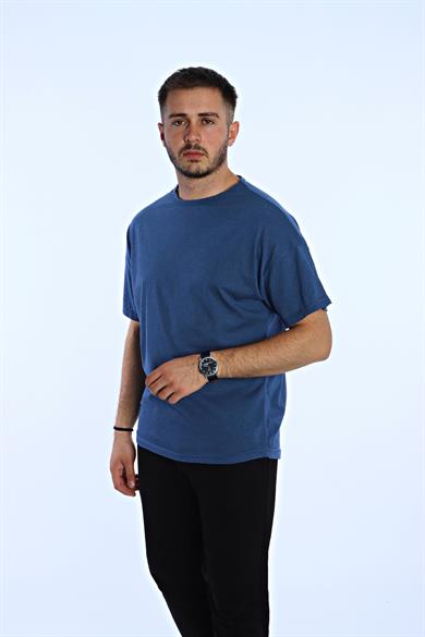 Düz Eko Oversize Tşört Lacivert