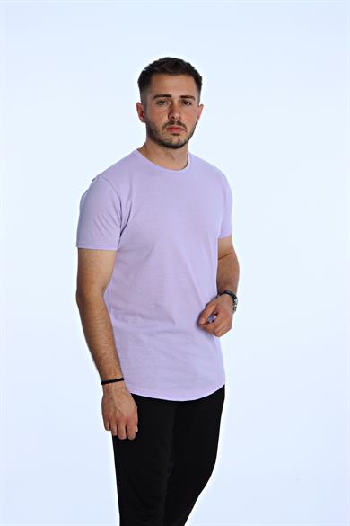 Düz Eko Oversize Tşört Lila