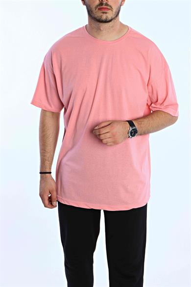 Düz Eko Oversize Tşört Pembe