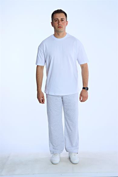 Eg38 Düz Baggy Eşofman Açık Gri