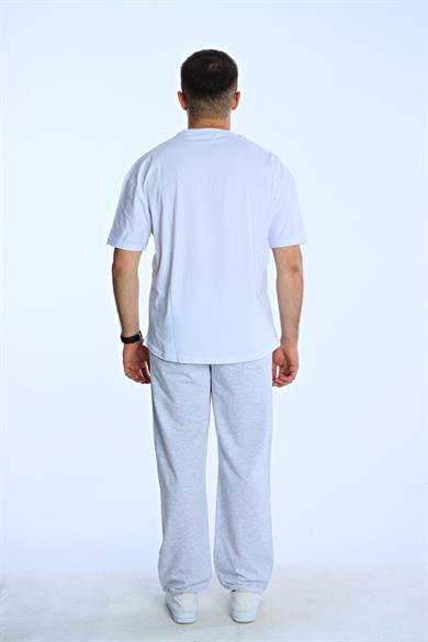 Eg38 Düz Baggy Eşofman Açık Gri