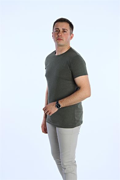 Eg38 Eko Slimfit Basic Tişört Haki