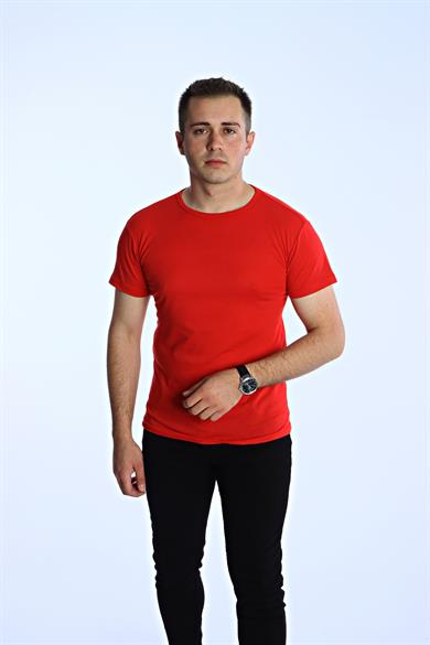 Eg38 Eko Slimfit Basic Tişört Kırmızı