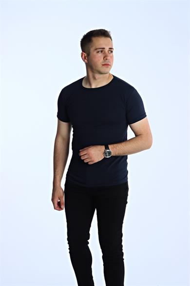 Eg38 Eko Slimfit Basic Tişört Lacivert