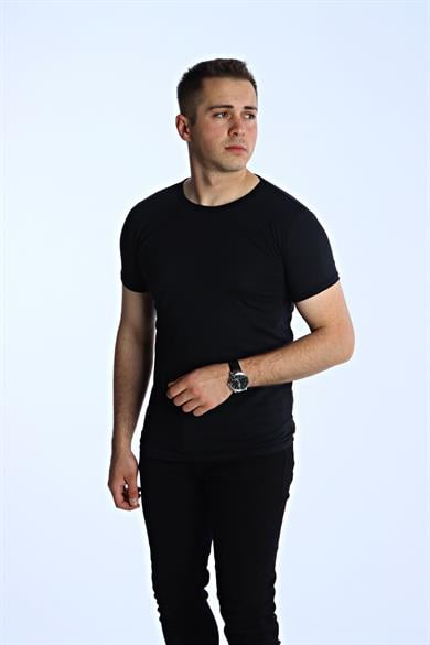 Eg38 Eko Slimfit Basic Tişört Siyah