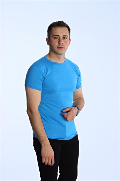 Eg38 Eko Slimfit Basic Tişört Turkuaz