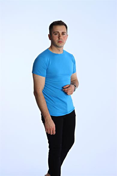 Eg38 Eko Slimfit Basic Tişört Turkuaz