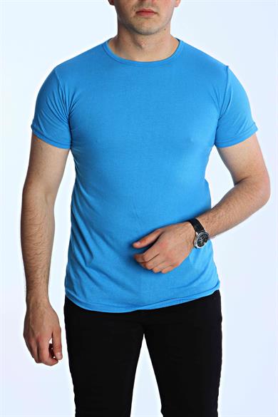 Eg38 Eko Slimfit Basic Tişört Turkuaz