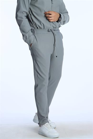 Eg38 Jamper Düğmeli Jogger Gri