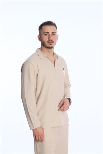 Eg38 Kapris Baggy Takım Bej