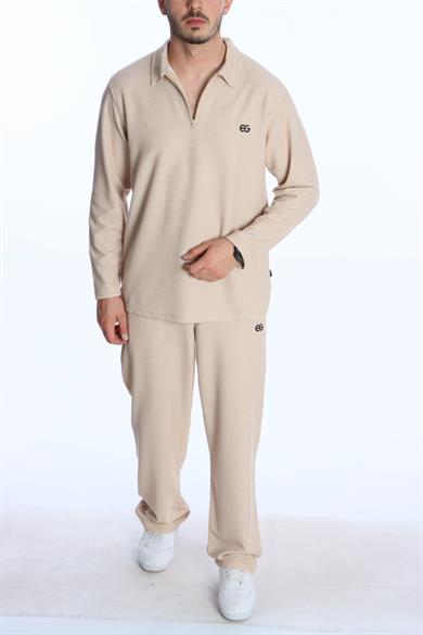 Eg38 Kapris Baggy Takım Bej