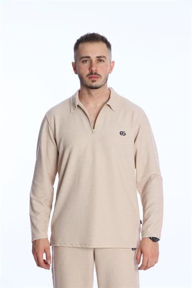 Eg38 Kapris Baggy Takım Bej