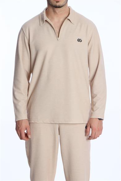 Eg38 Kapris Baggy Takım Bej