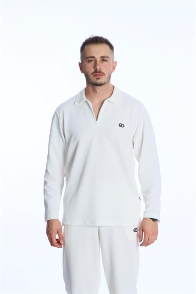 Eg38 Kapris Baggy Takım Beyaz