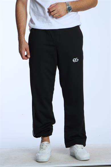 Eg38 Nakışlı Baggy Alt Siyah