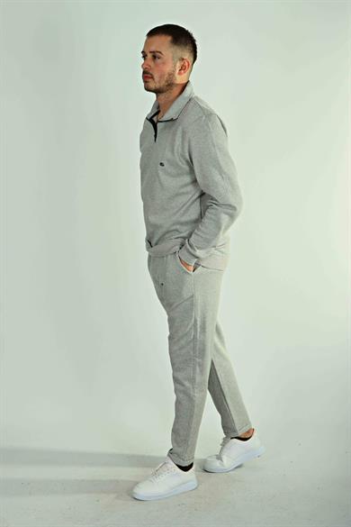 Eg38 Pike Yarım Fermuar Sweat Açık Gri