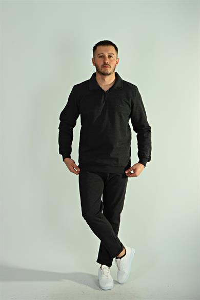 Eg38 Pike Yarım Fermuar Sweat Füme