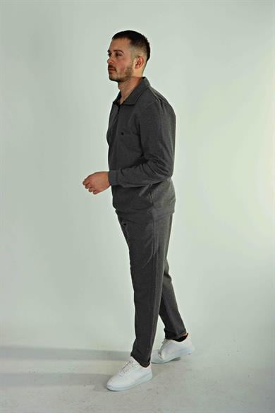 Eg38 Pike Yarım Fermuar Sweat Gri