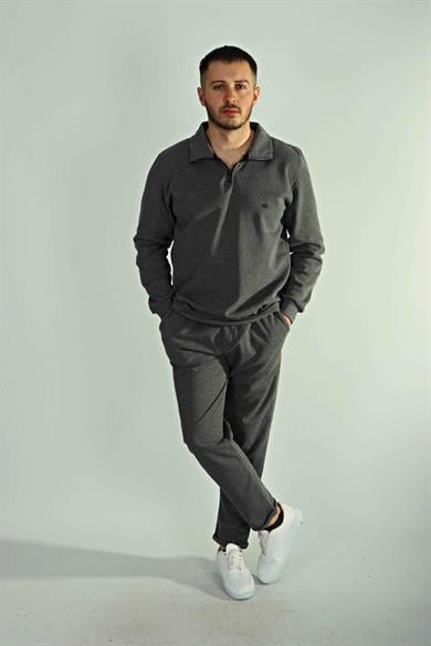 Eg38 Pike Yarım Fermuar Sweat Gri