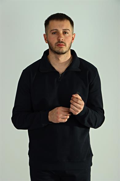 Eg38 Pike Yarım Fermuar Sweat Lacivert