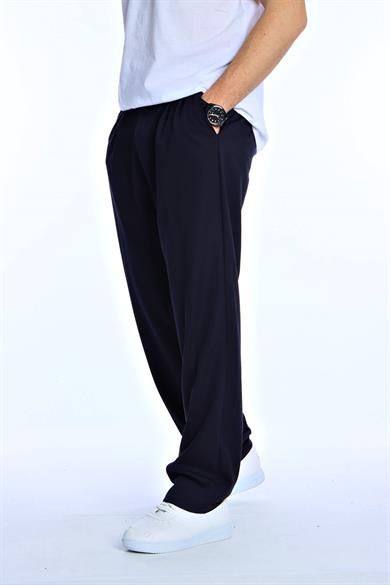 Eg38 Pileli Baggy Kumaş Pantolon Lacivert