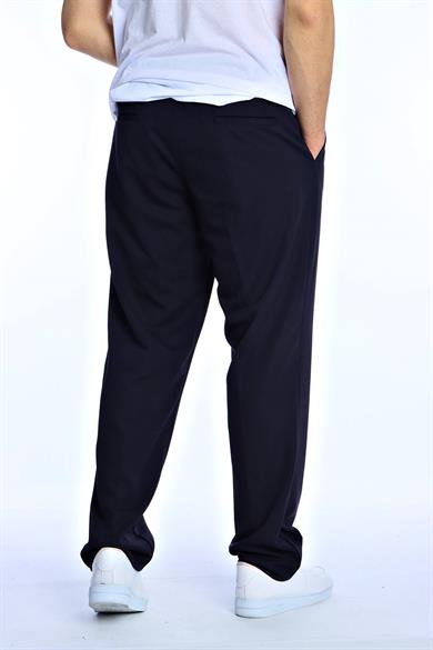 Eg38 Pileli Baggy Kumaş Pantolon Lacivert