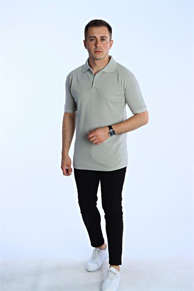 Eg38 Regular Polo Yaka Tişört Gri