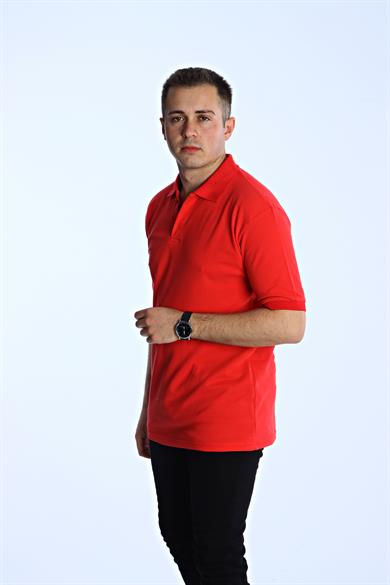 Eg38 Regular Polo Yaka Tişört Kırmızı