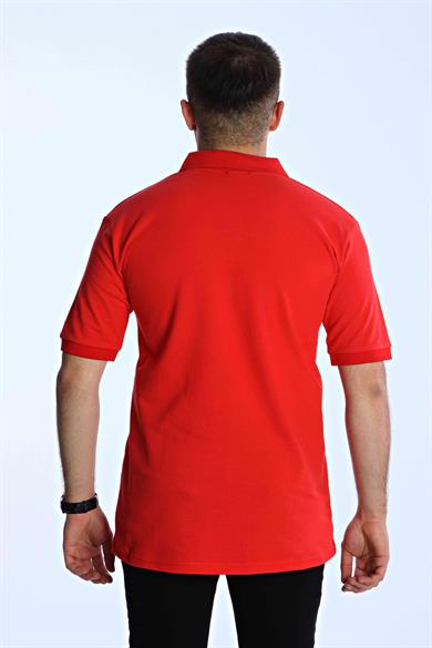 Eg38 Regular Polo Yaka Tişört Kırmızı