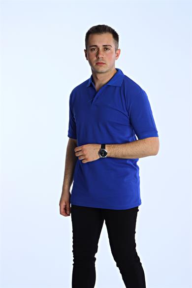 Eg38 Regular Polo Yaka Tişört Saks Mavi