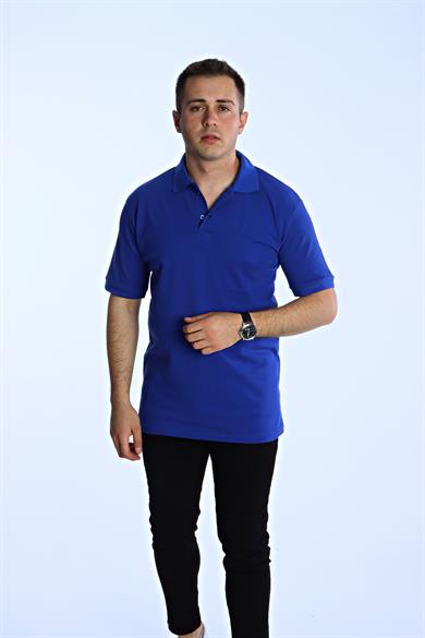 Eg38 Regular Polo Yaka Tişört Saks Mavi
