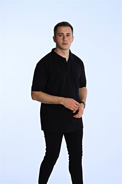 Eg38 Regular Polo Yaka Tişört Siyah