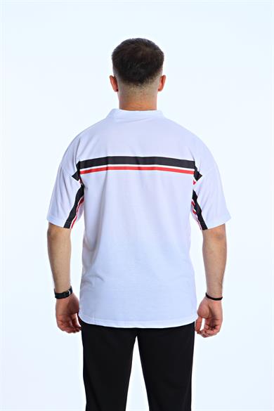 Gng Chiacago Baskılı Oversize Tişört Beyaz