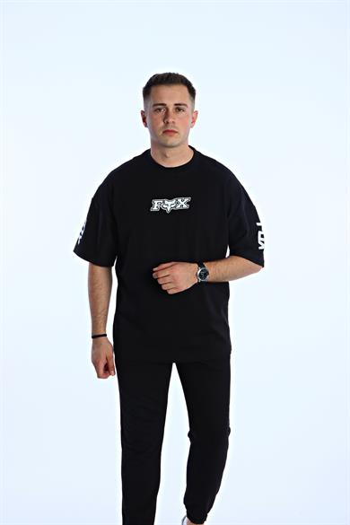 Gng Fx Baskılı Oversize Tişört Siyah
