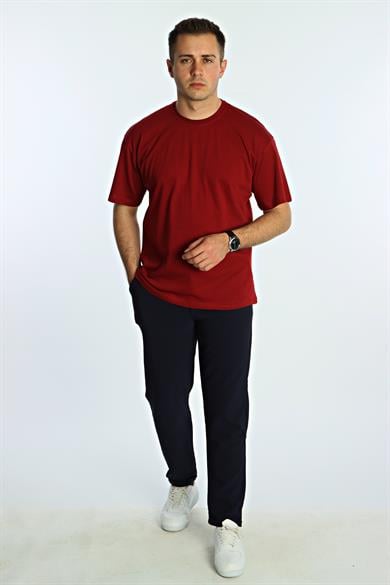 Kral23 Düz Ovr Tişört Bordo