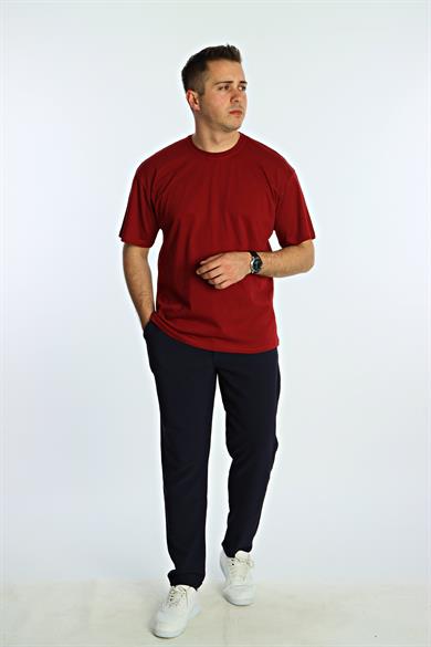 Kral23 Düz Ovr Tişört Bordo